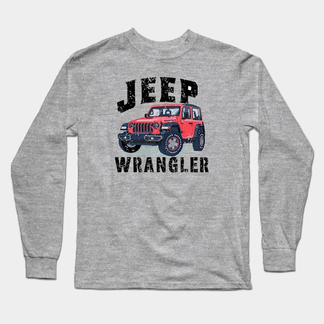 jeep-wrangler Long Sleeve T-Shirt by WordsOfVictor
